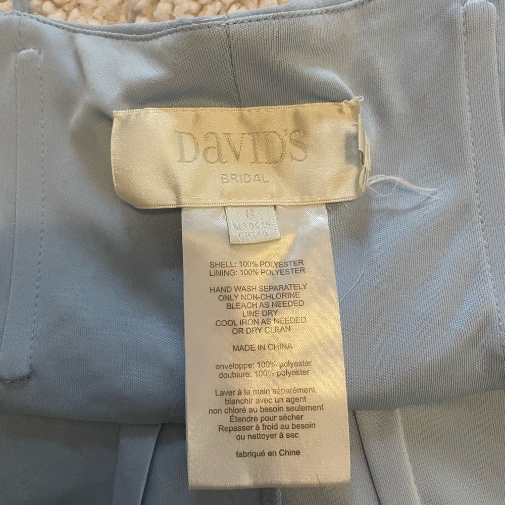 David’s Bridal “Double-Strap Georgette Wrap Dress” size 6 - Picture 5 of 12